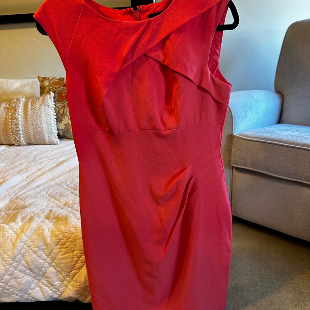 Adrianna Papell Pink Midi Sheath Dress